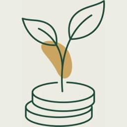 Illustration: planta ur myntstapel